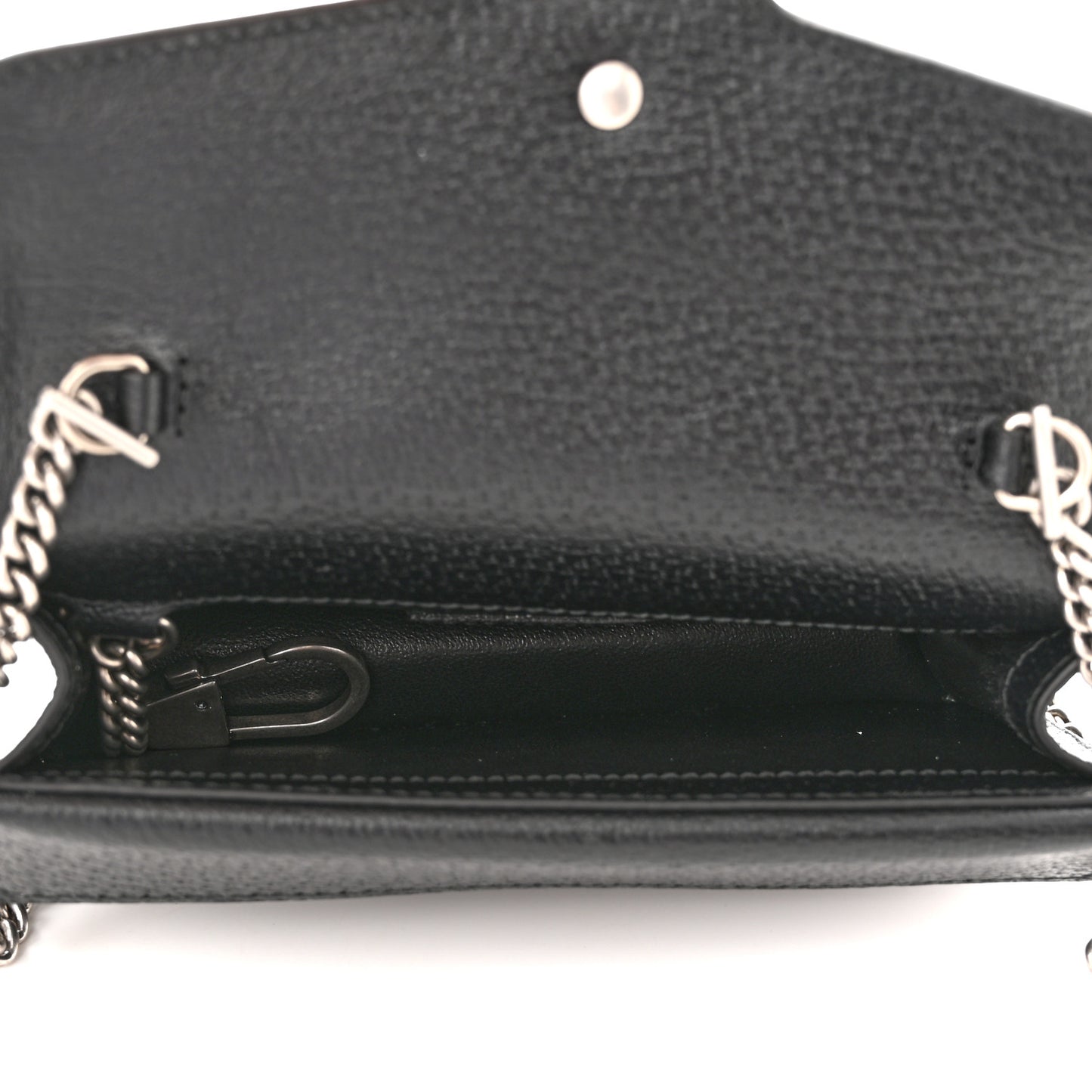 Jacquard Black Denim GG Monogram Super Mini Dionysus Shoulder Bag Black Ivory