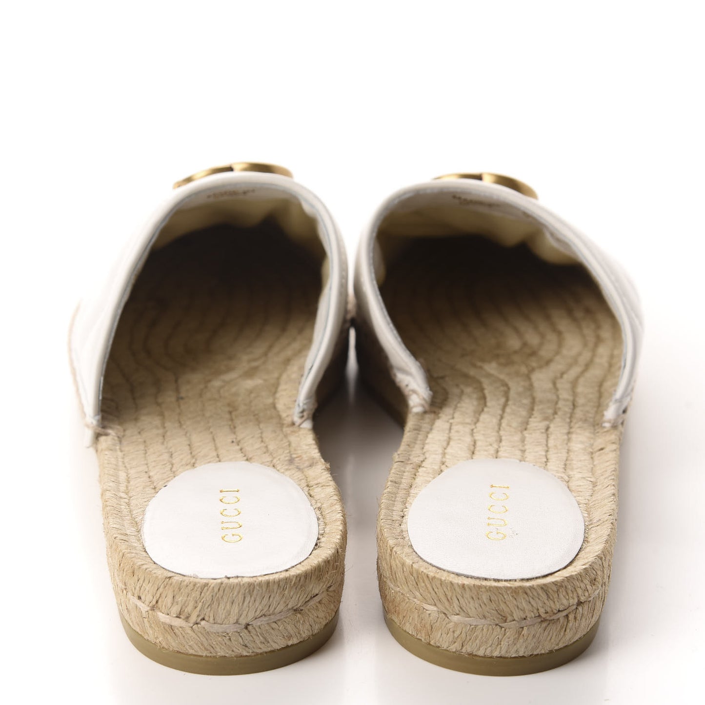 Nappa Matelasse GG Marmont Espadrille Slippers 39 Great White