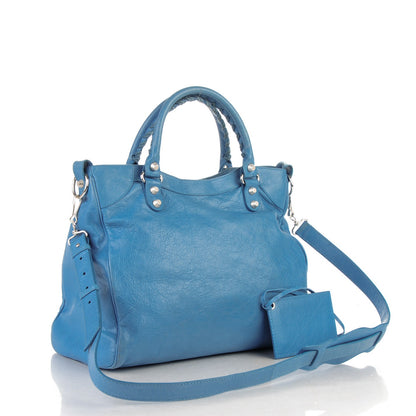 Balenciaga Agneau Giant 12 Silver Hardware Velo Bleu Indigo 3 of 9