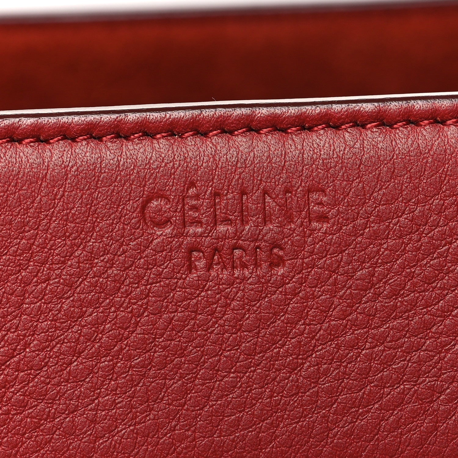 Celine Baby Grained Calfskin Medium Phantom Luggage Carmin 6 of 13
