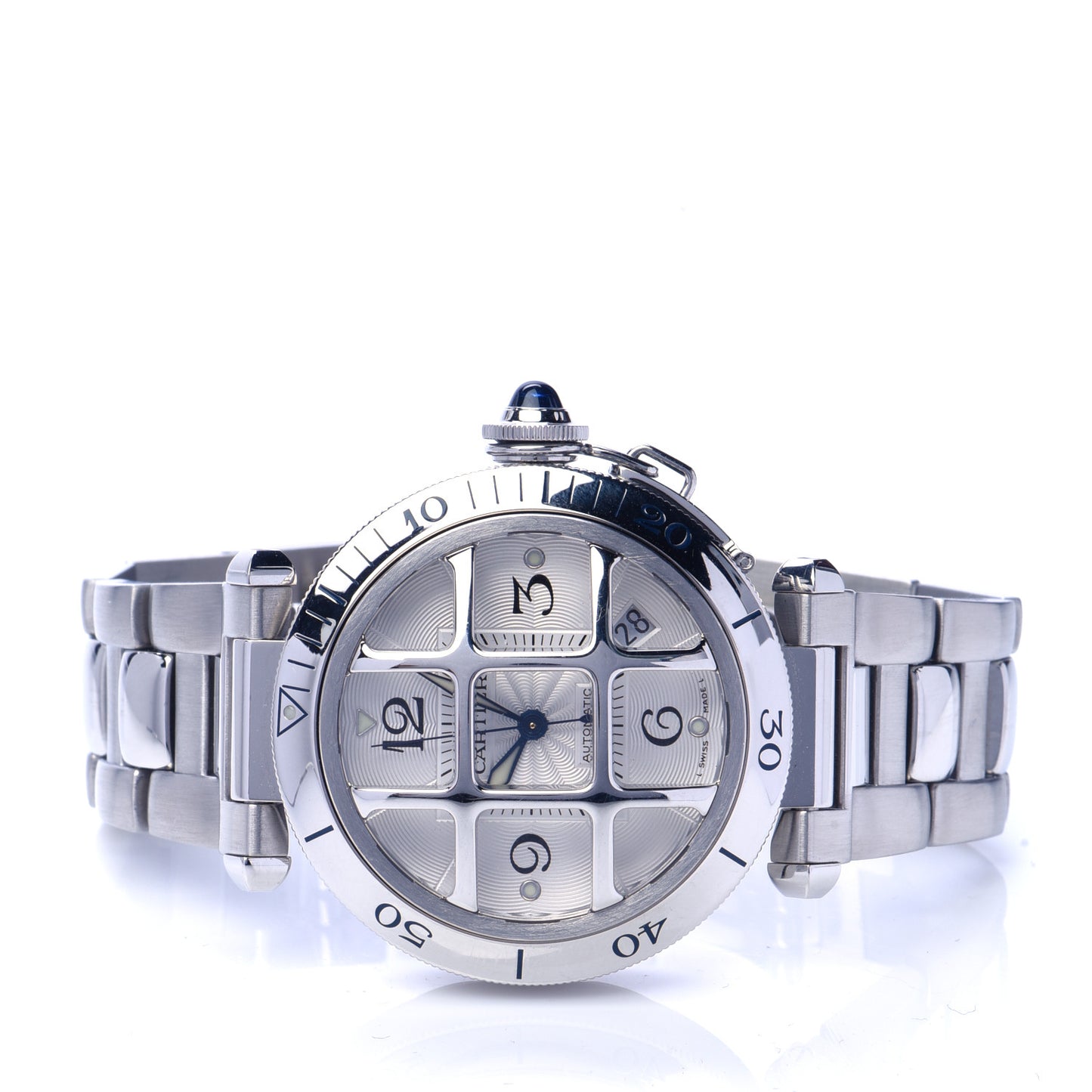 Stainless Steel 38mm Pasha C Grille Automatic Watch