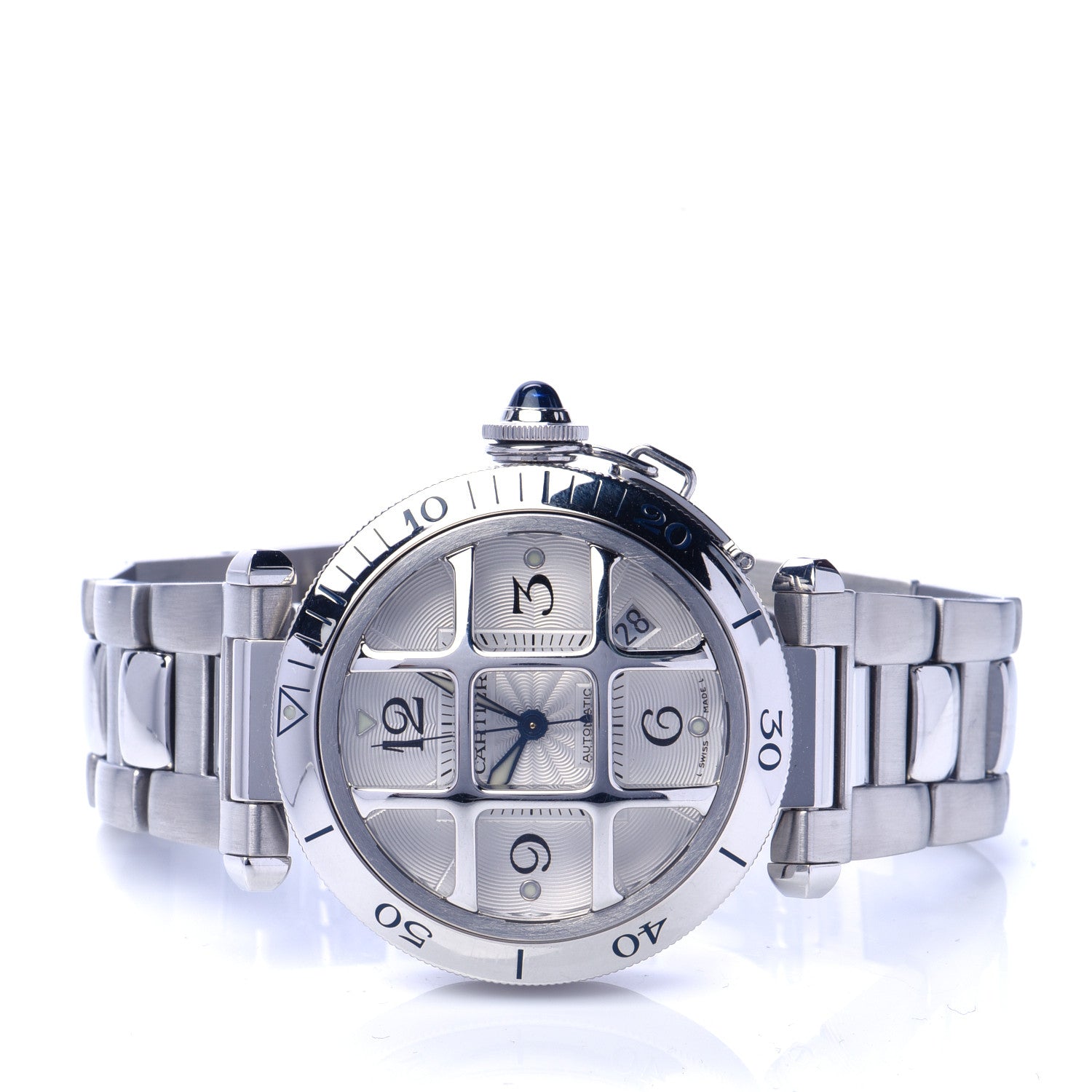 Cartier Stainless Steel 38mm Pasha C Grille Automatic Watch 2 of 5