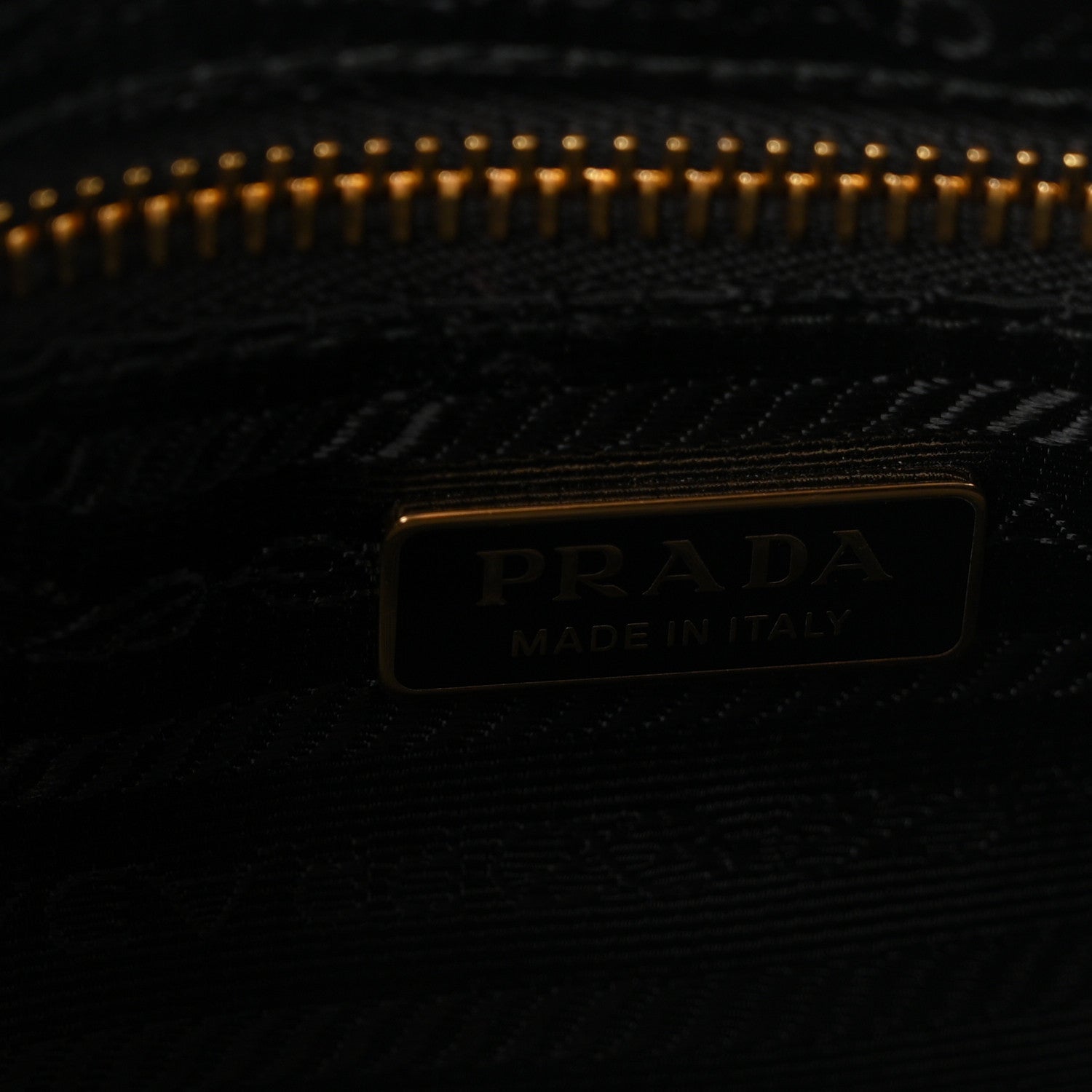 Prada Glossy Calfskin Triangle Medium Bonnie Shoulder Bag Black 6 of 10