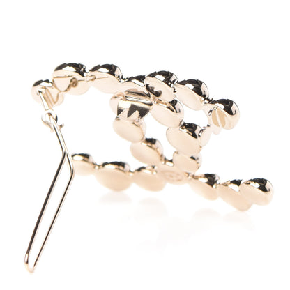 Chanel Metal Beaded CC Hair Clip Gold 4 of 6