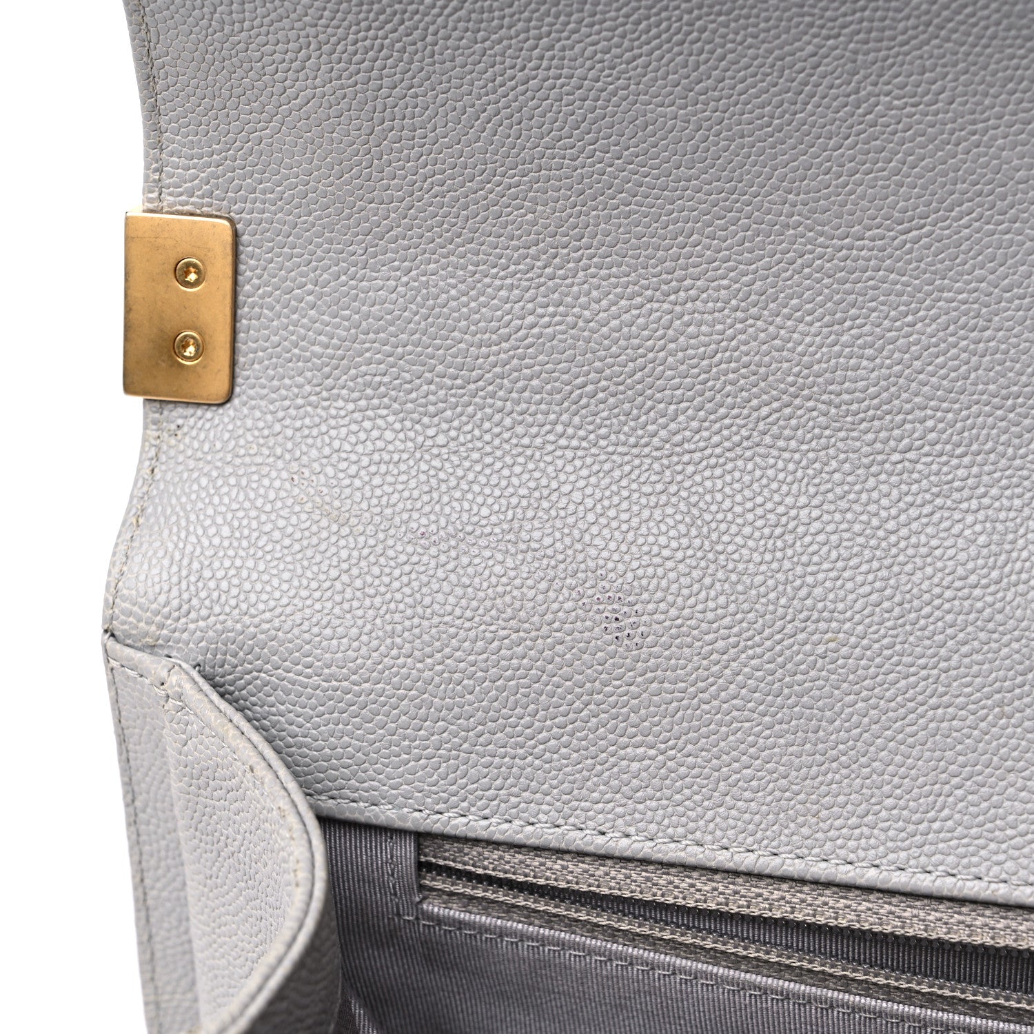 Chanel Caviar Quilted New Medium Boy Flap Grey 13 of 19