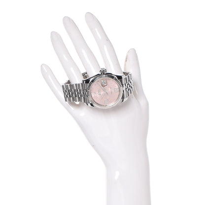 Rolex Stainless Steel 18K White Gold 36mm Oyster Perpetual Datejust Watch Pink Flowers 116234 2 of 8