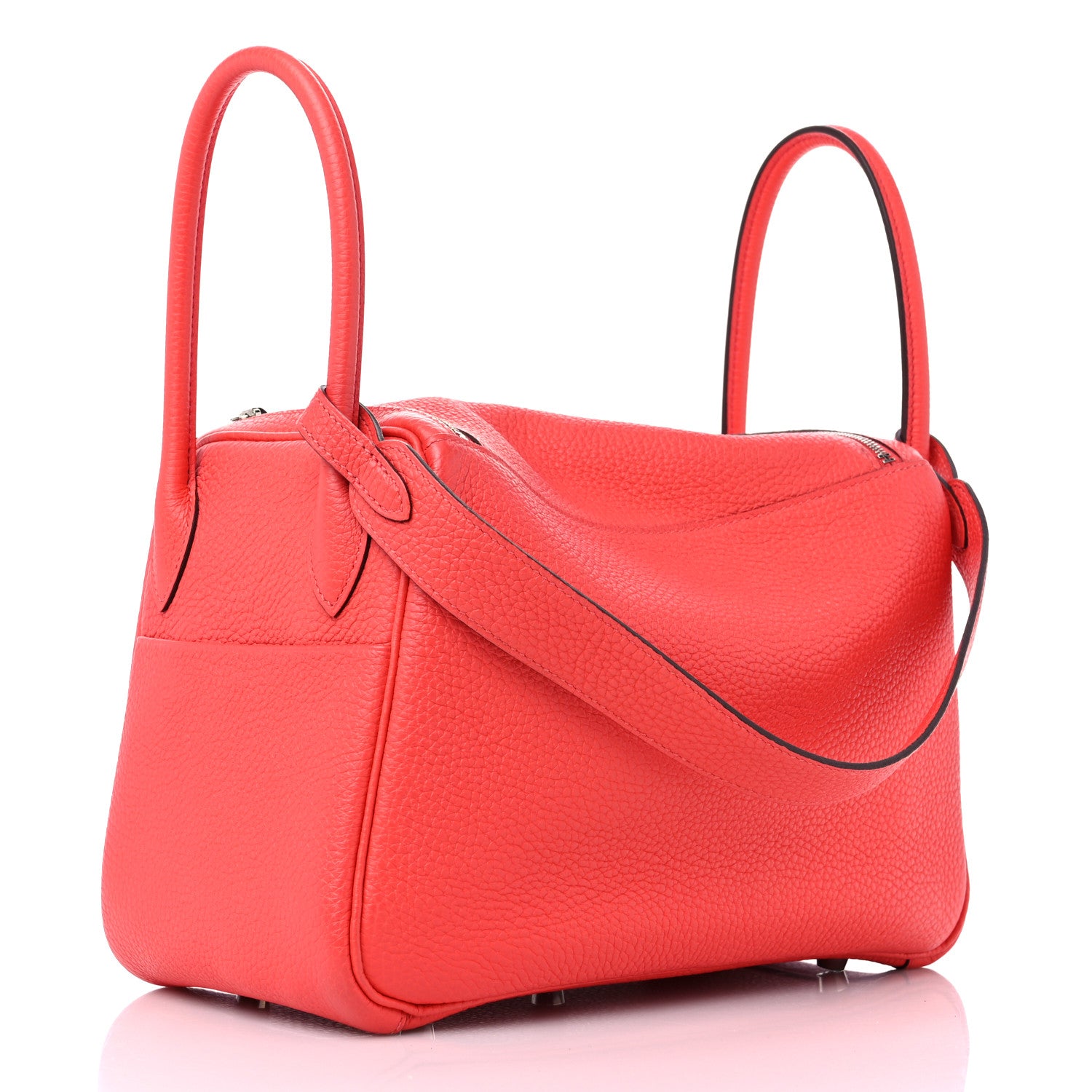Hermes Taurillon Clemence Lindy 26 Rouge Pivoine 3 of 11