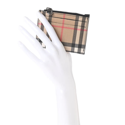 Burberry Coated Canvas House Check Coin Case Card Holder 2 of 7