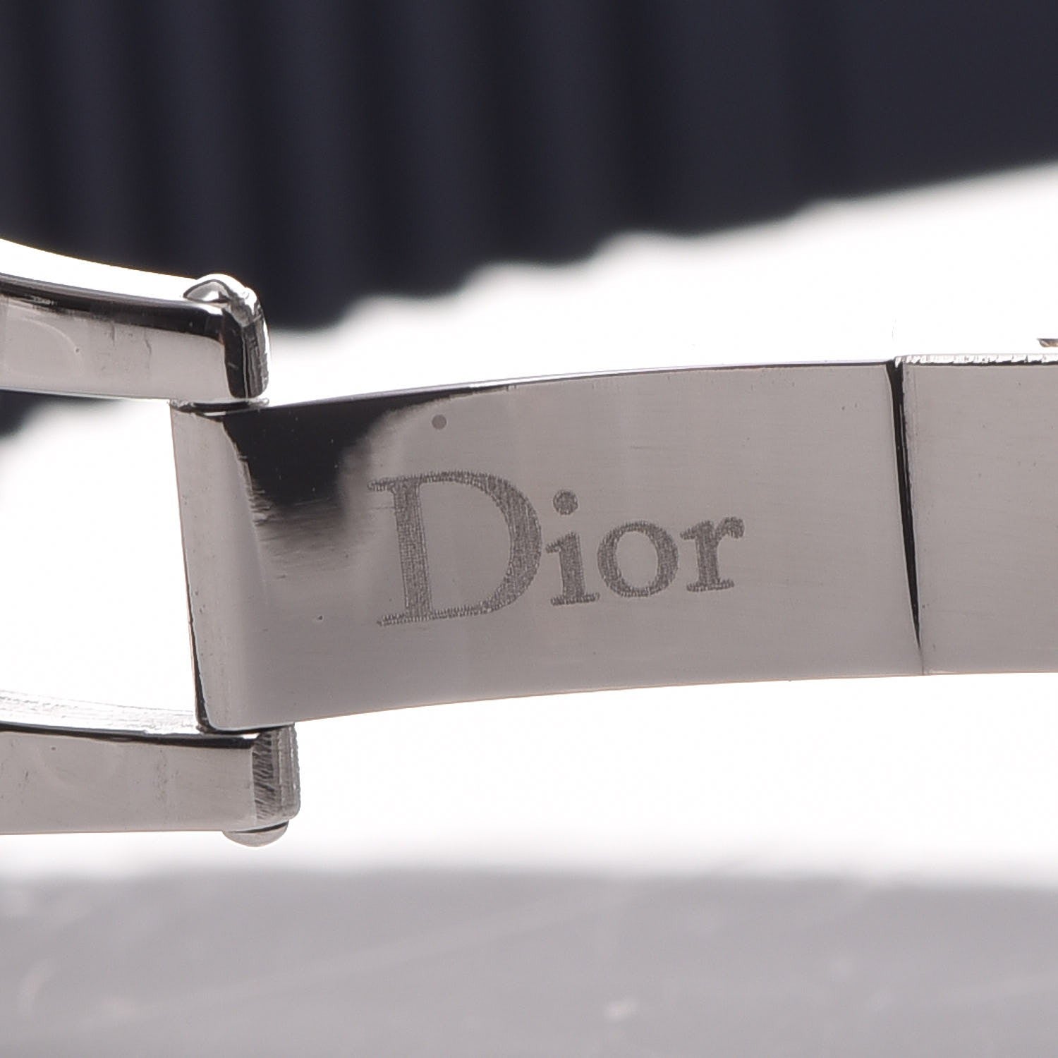 Christian Dior Stainless Steel Rubber Diamond Blue Sapphire 38mm Christal Chronograph Quartz Watch Blue 7 of 9