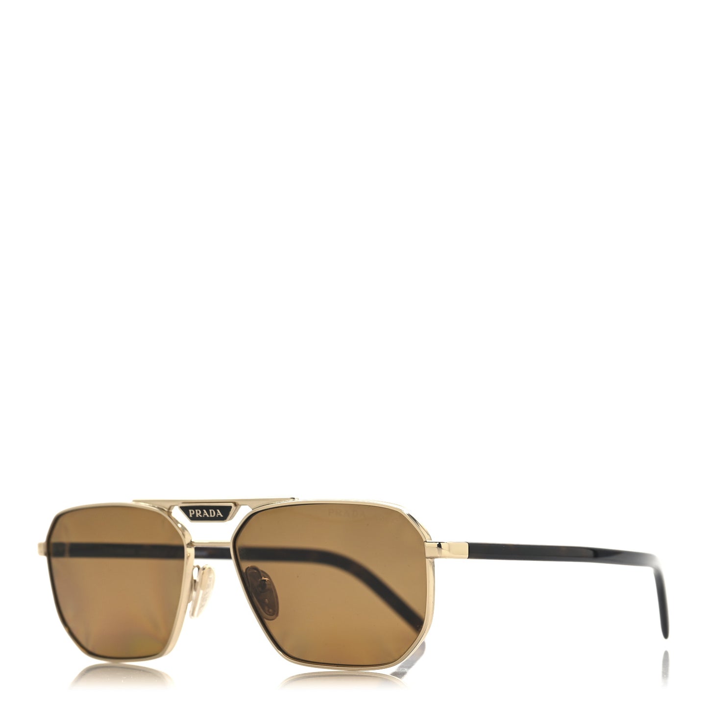 Metal Logo Sunglasses SPR 58Y Gold Tortoise