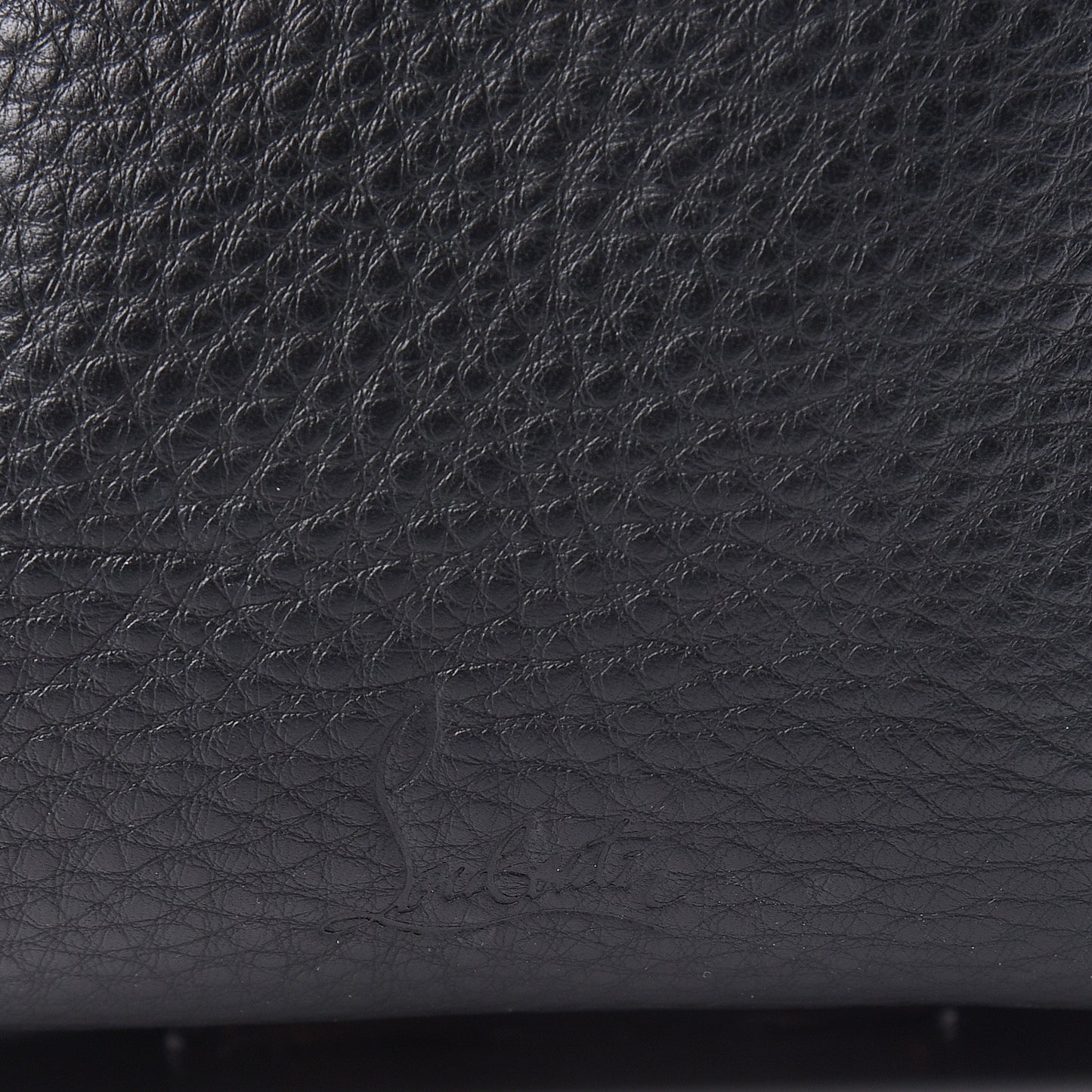 Grained Calfskin Studded Satchel Black