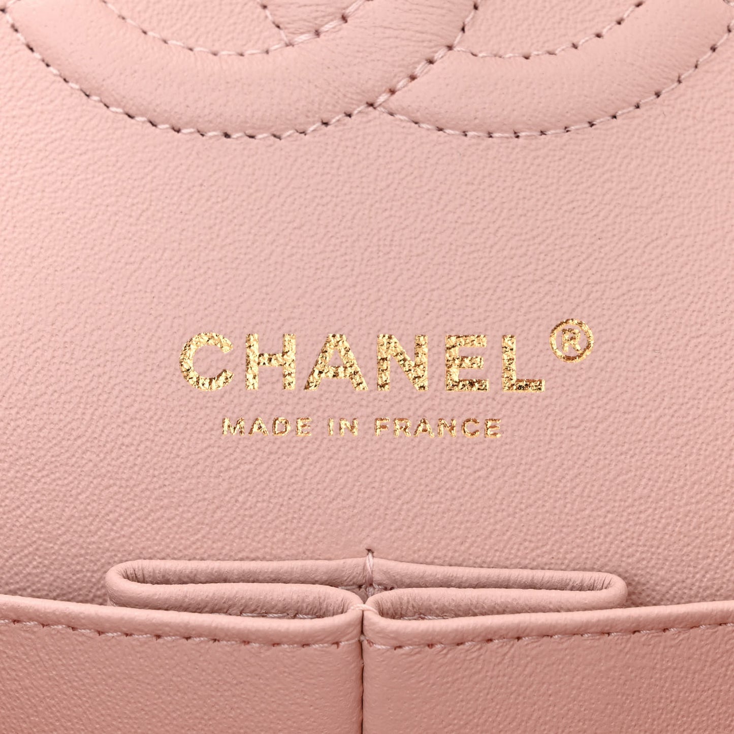 Caviar Quilted Medium Double Flap Light Pink