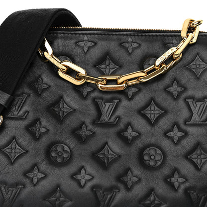 Louis Vuitton Lambskin Embossed Monogram Coussin PM Black 10 of 13