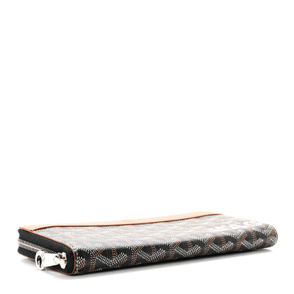 Goyard Goyardine Matignon Zip Around GM Wallet Black Gold 4 of 8