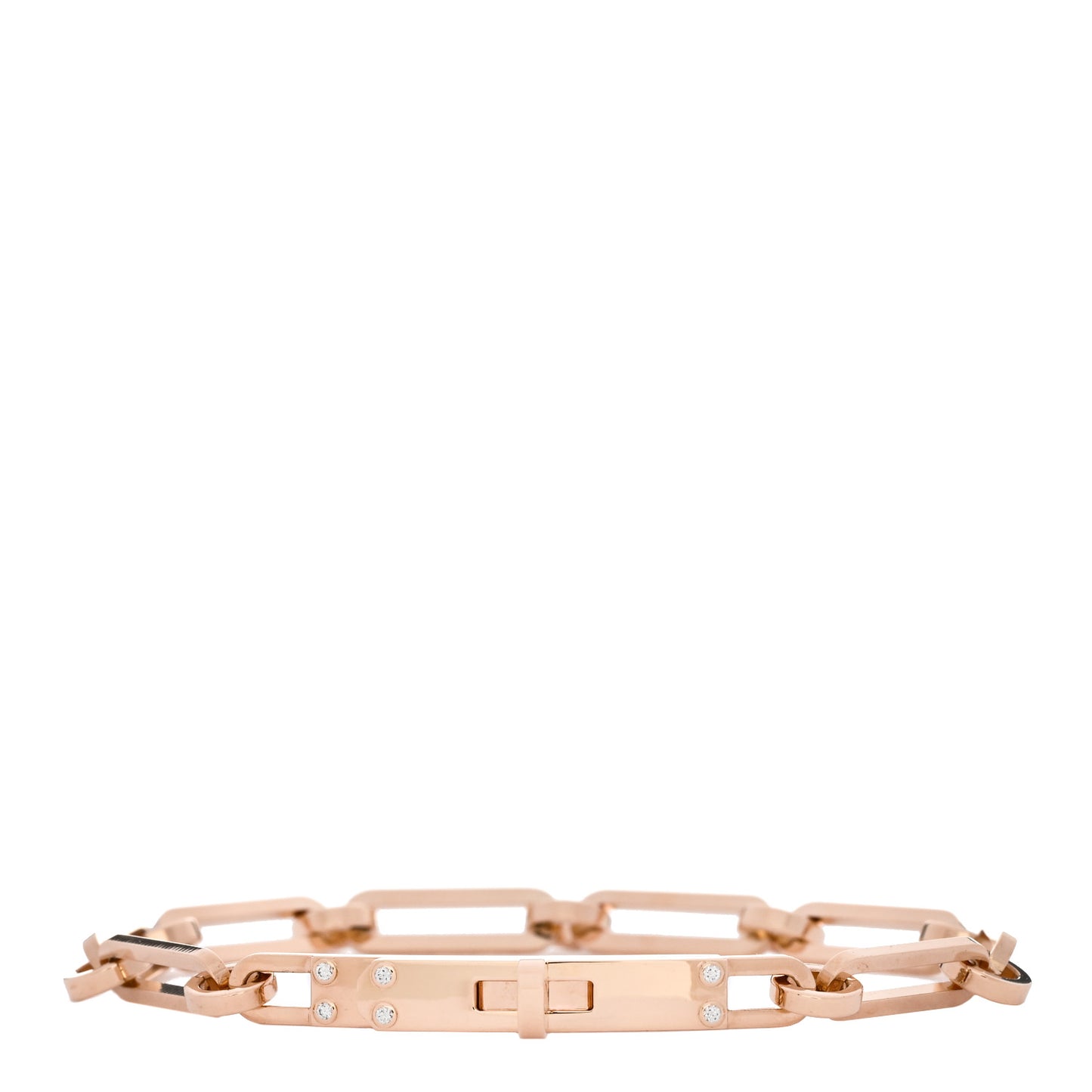 18K Yellow Gold Diamond PM Kelly Chaine Bracelet XS