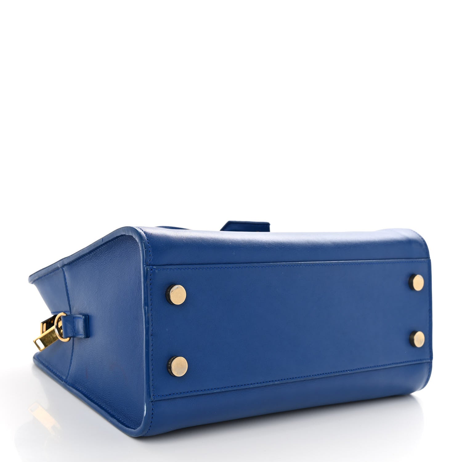 Saint Laurent Calfskin Monogram Baby Cabas Blue 4 of 12
