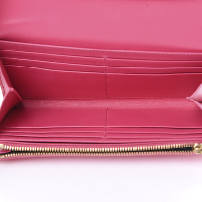 Saint Laurent Patent Grain de Poudre Classic Large Letters Flap Wallet Bubblegum 4 of 10