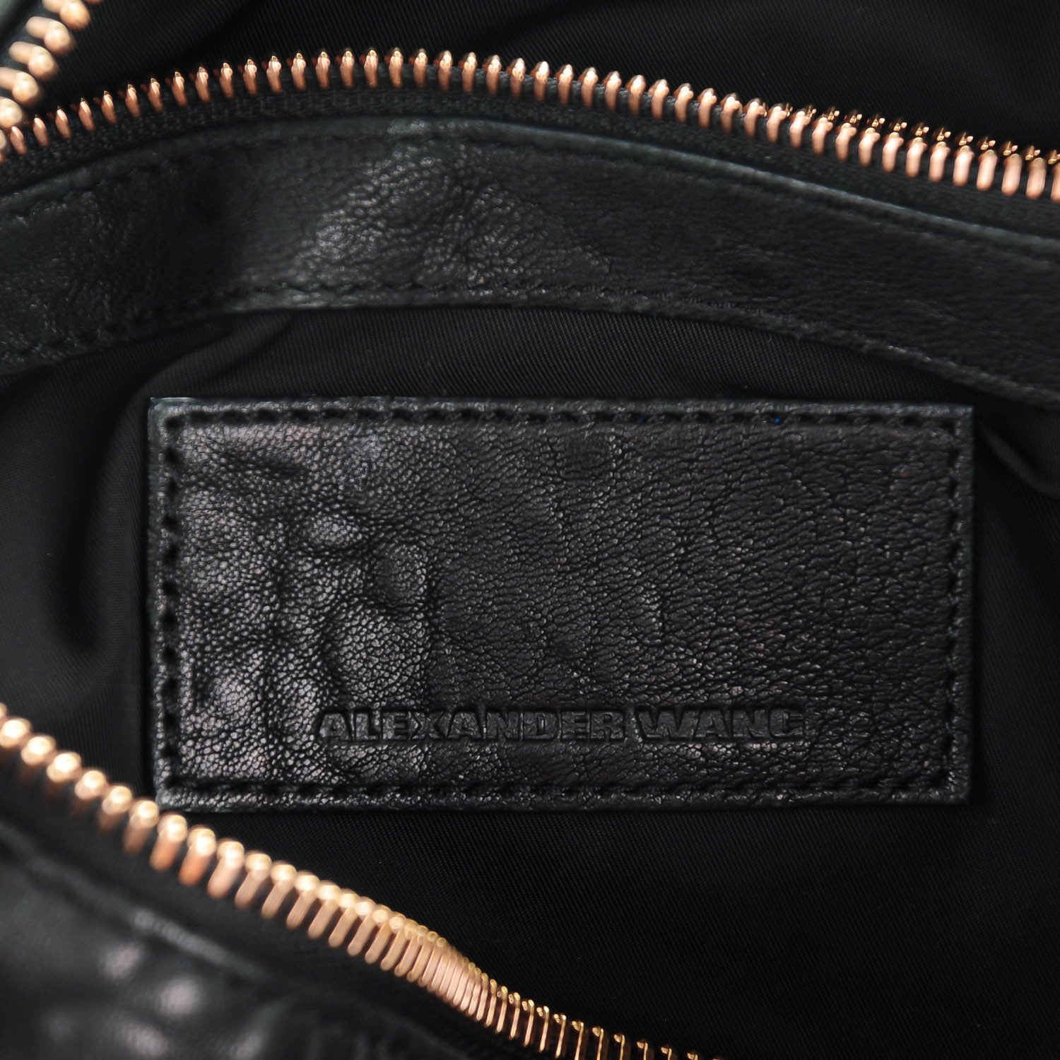 Alexander Wang Pebbled Lambskin Rocco Black Rose Gold Hardware 6 of 7