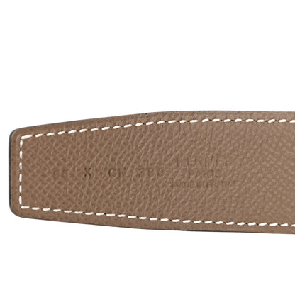 Hermes Swift Epsom 32mm Belt Strap Black Etoupe 6 of 8