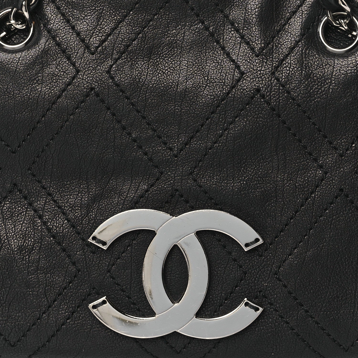 Chanel Calfskin Small Diamond Stitch Tote Black 8 of 11
