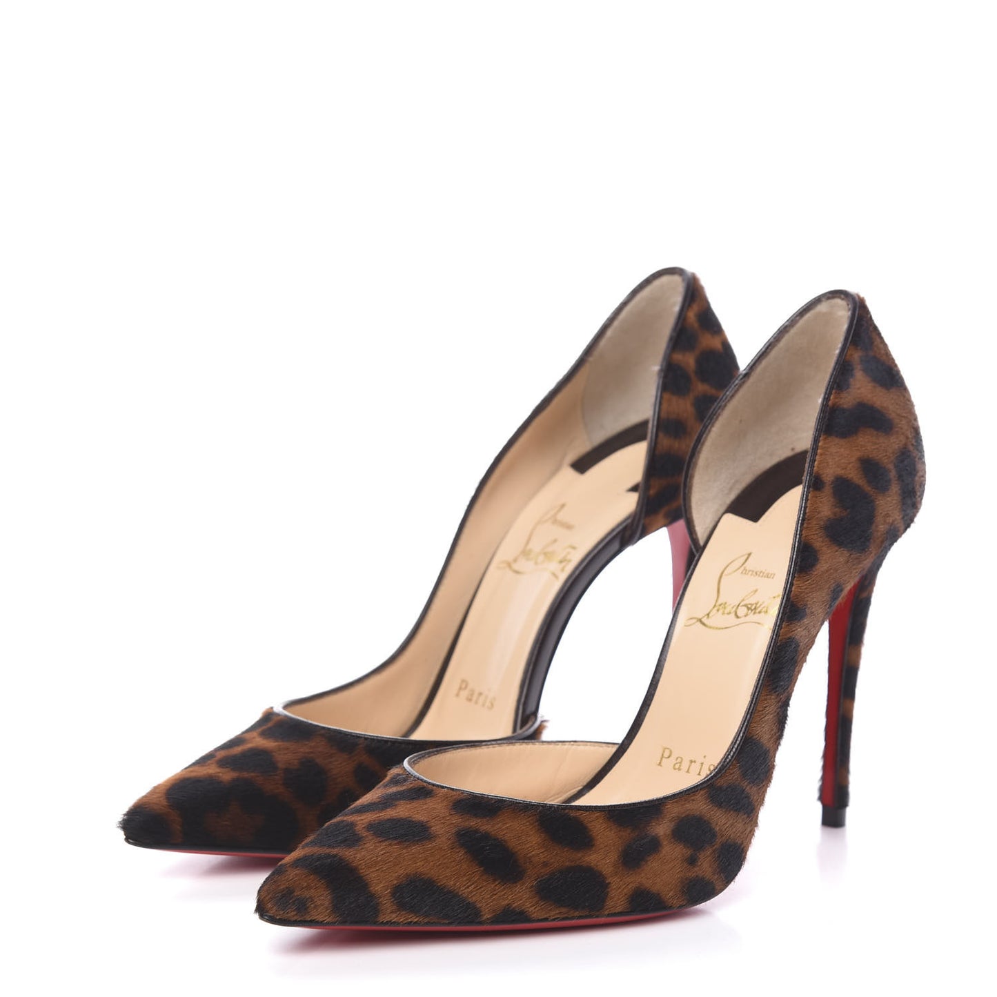Pony Hair Dark Leopard Iriza 100 Pumps 35.5 Brown