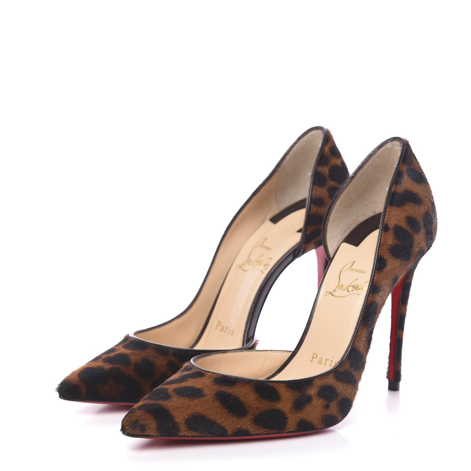 Christian Louboutin Pony Hair Dark Leopard Iriza 100 Pumps 35.5 Brown 3 of 9