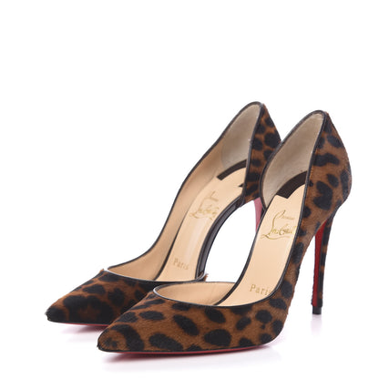 Christian Louboutin Pony Hair Dark Leopard Iriza 100 Pumps 35.5 Brown 3 of 9