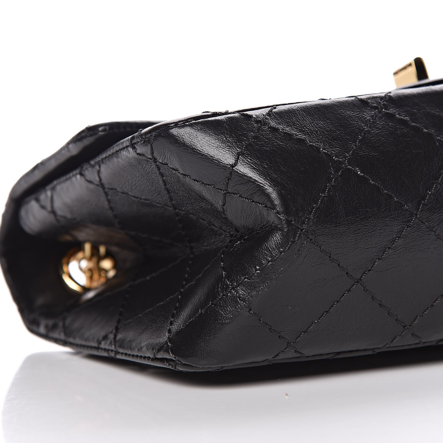 Chanel Aged Calfskin Quilted 2.55 Reissue Mini Flap Black 8 of 10