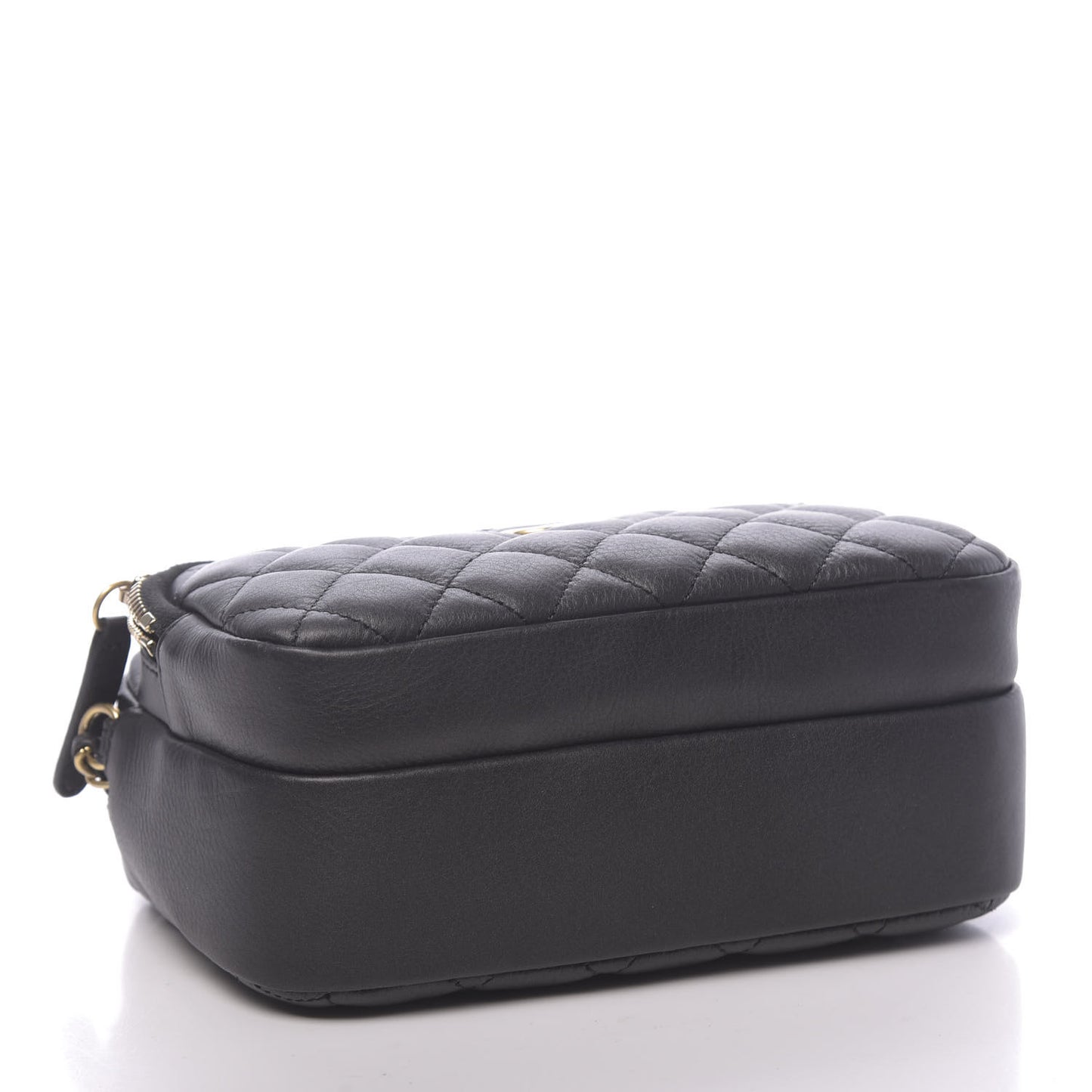 Calfskin Quilted Day Trips Camera Case Black