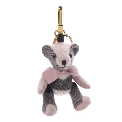 Burberry Cashmere House Check Thomas Bear Bag Charm Ash Rose 1 of 4