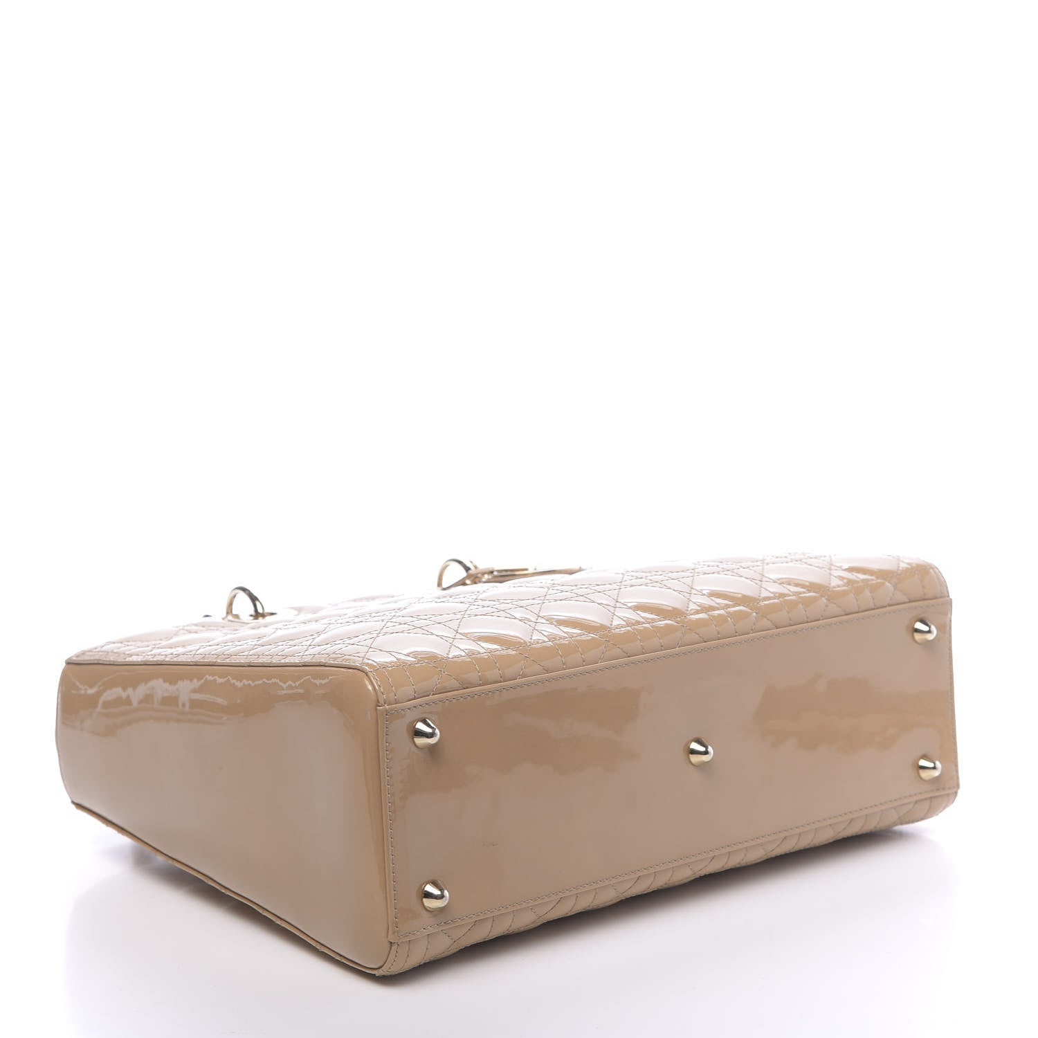 Christian Dior Patent Cannage Large Lady Dior Beige 4 of 10