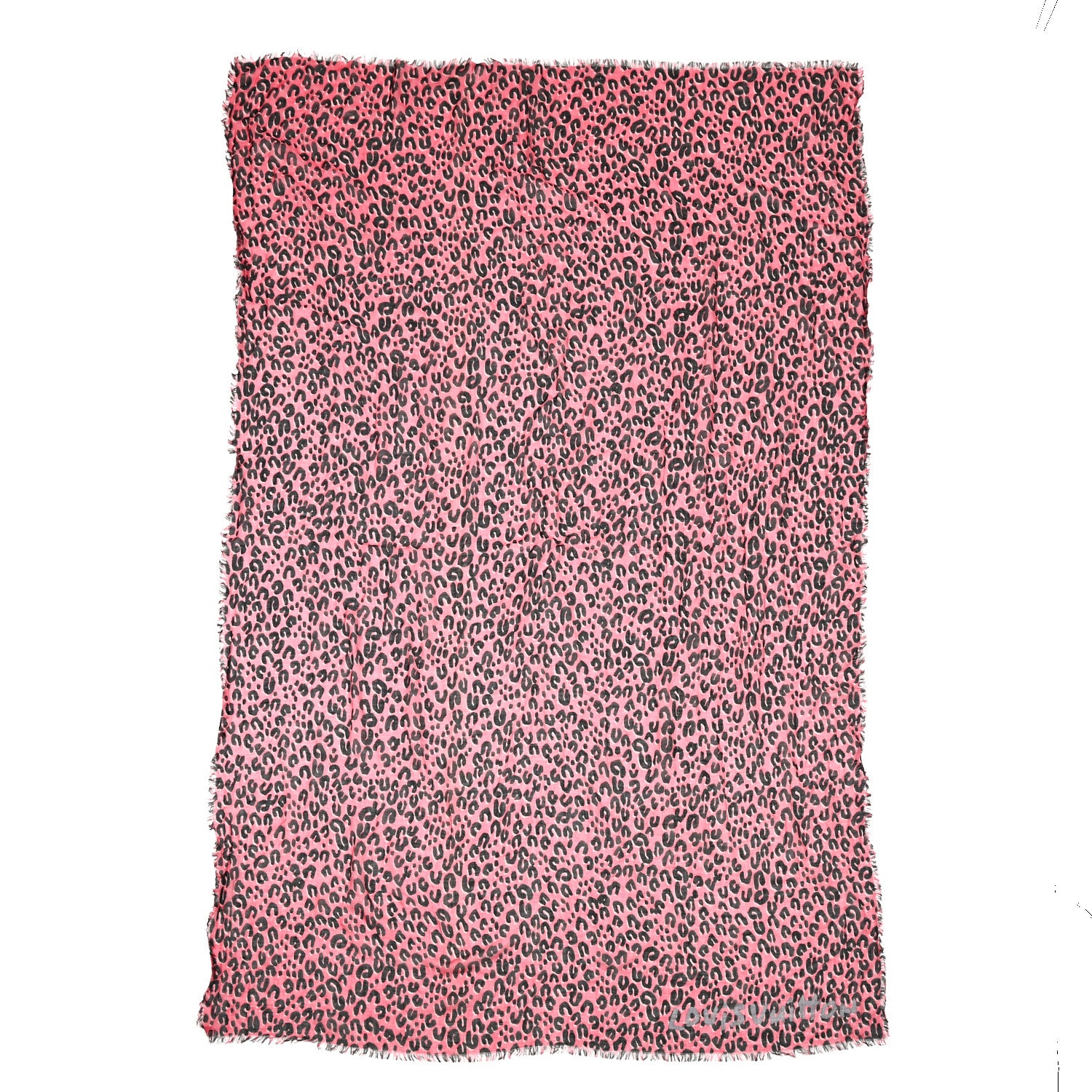 Louis Vuitton Cashmere Silk Leopard Etole Stole Corail 1 of 4