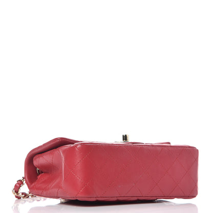 Chanel Lambskin Quilted Mini Rectangular Flap Red 4 of 11