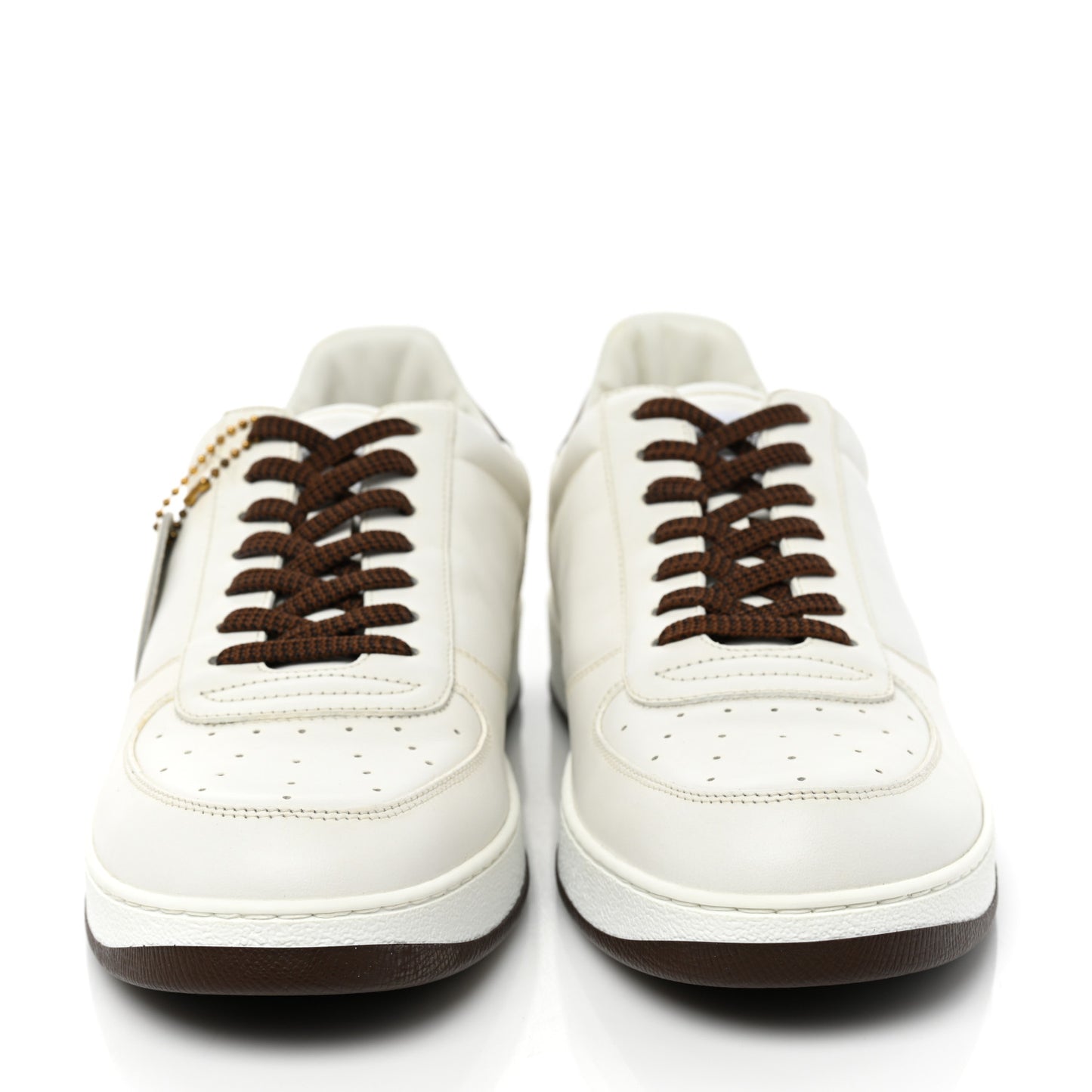 Calfskin Monogram Mens Rivoli Sneakers 8 White