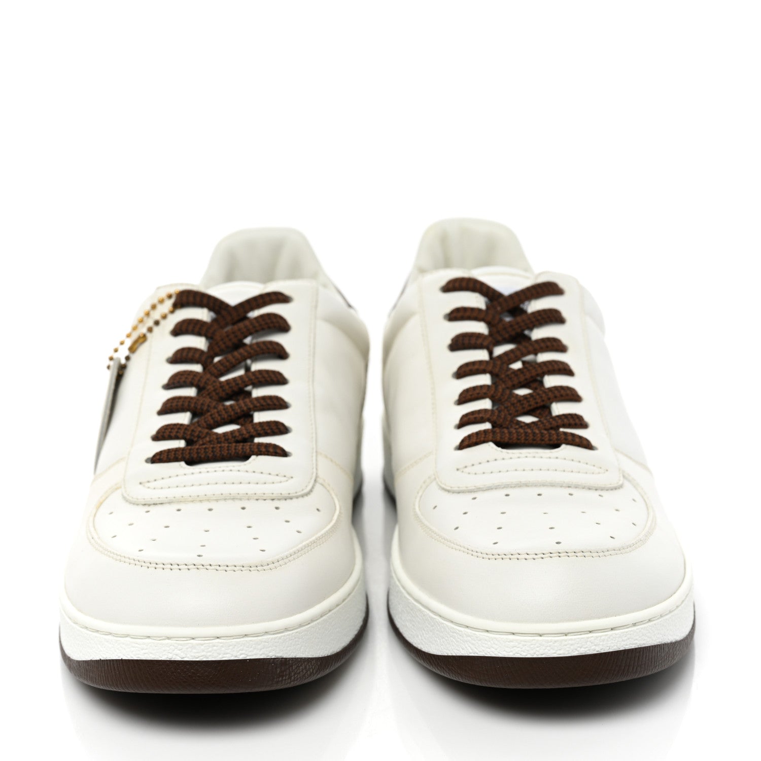 Louis Vuitton Calfskin Monogram Mens Rivoli Sneakers 8 White 2 of 10