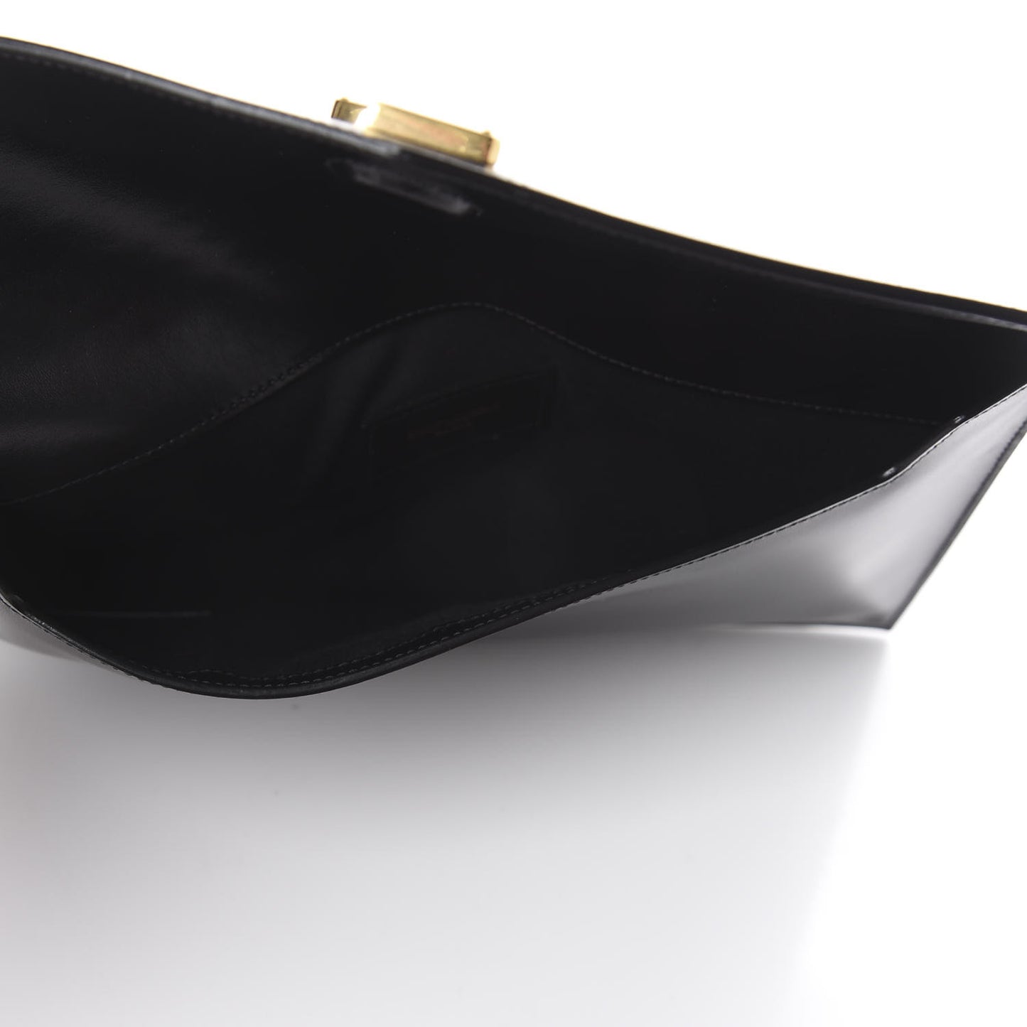 Smooth Shiny Calfskin Monogram Uptown Pouch Black