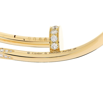 Cartier 18K Yellow Gold Diamond Juste Un Clou Bracelet 15 4 of 5