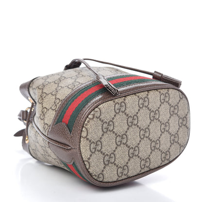 Gucci GG Supreme Monogram Web Mini Ophidia Bucket Bag Brown 4 of 9