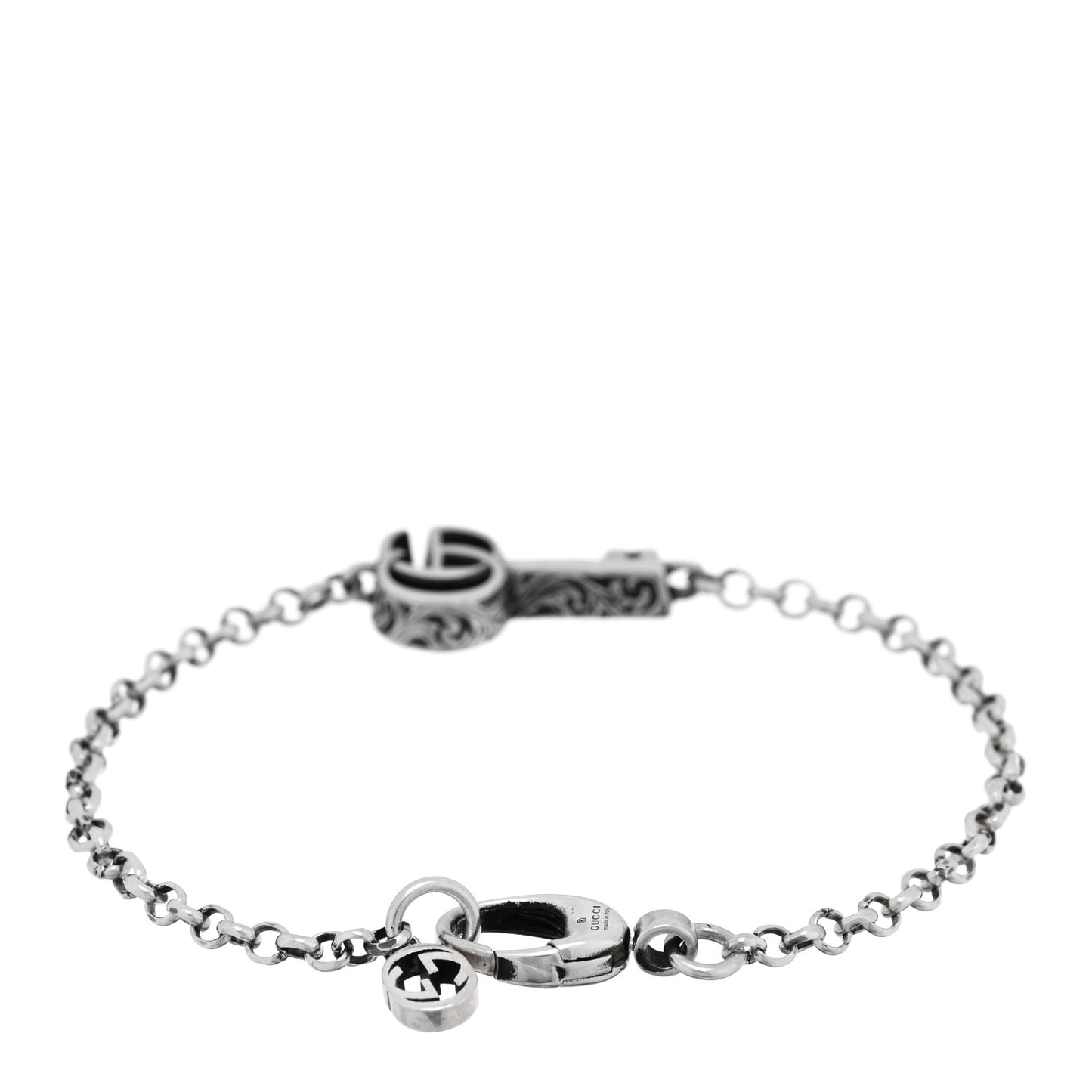 Sterling Silver Double G Key Bracelet