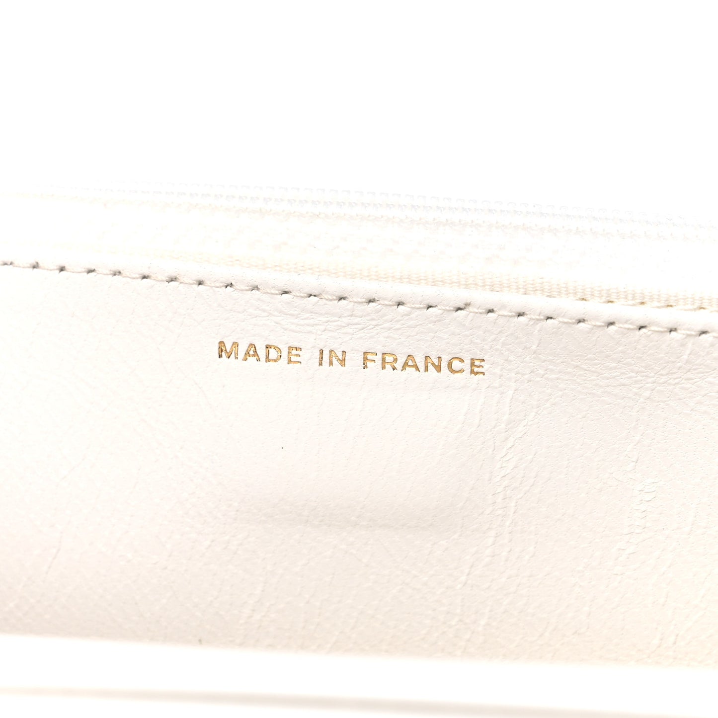 Goatskin Quilted Punk Essentials Wallet On Chain WOC White