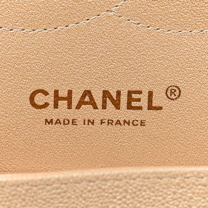 Chanel Iridescent Caviar Quilted Jumbo Double Flap Beige 6 of 10