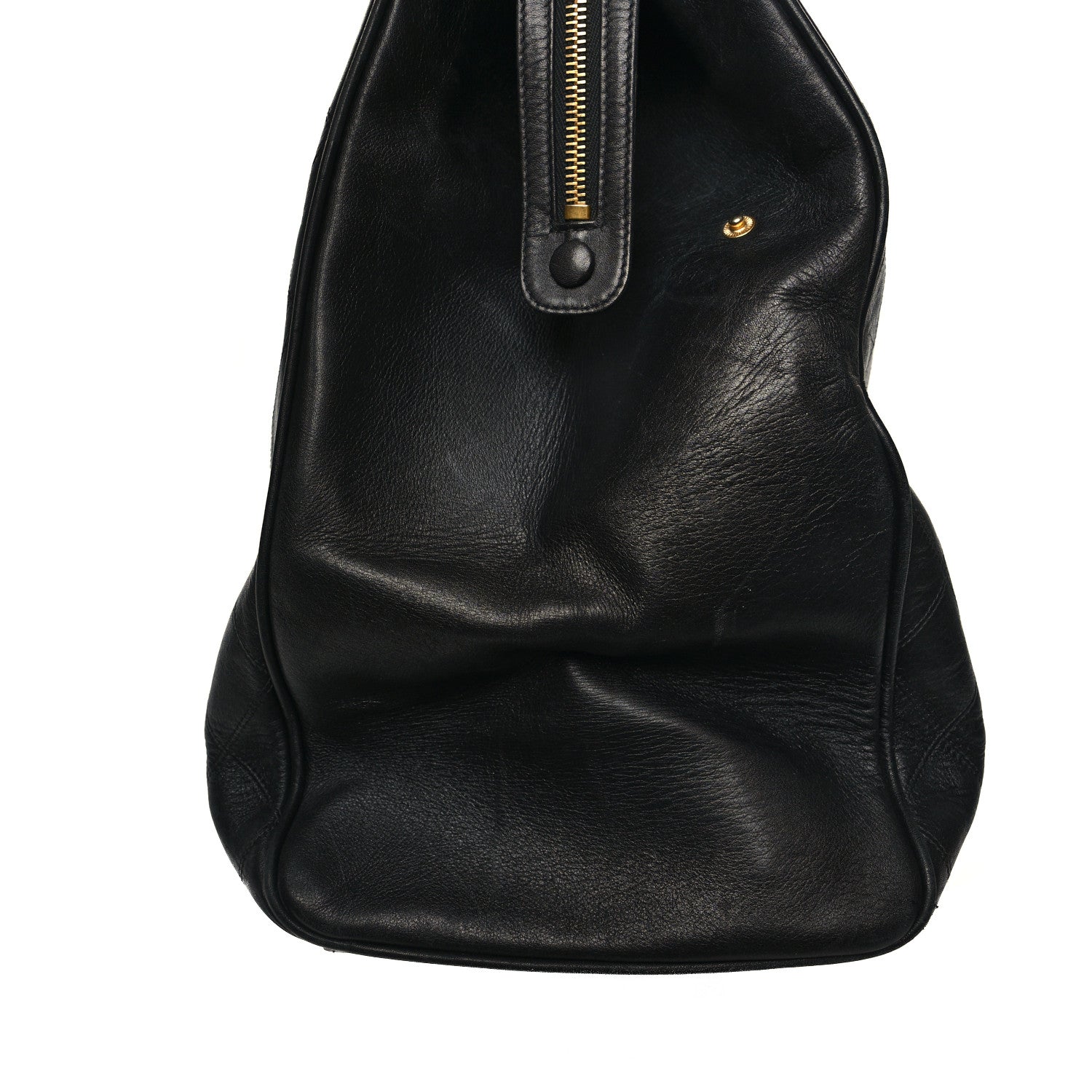 Chanel Calfskin Stitched XL Weekender Black 18 of 19