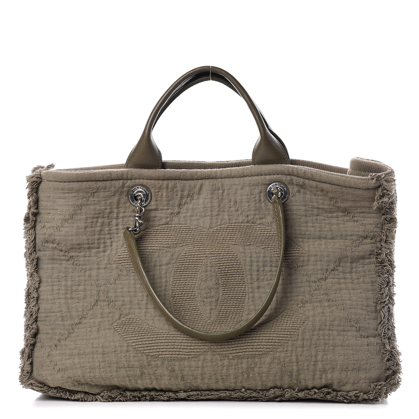Canvas Large Double Face Shopping Tote Green