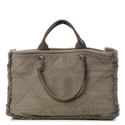 Chanel Canvas Large Double Face Shopping Tote Green 1 of 13