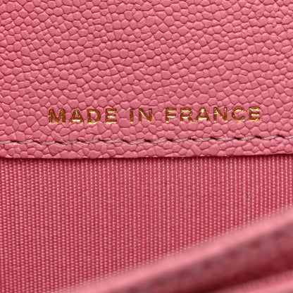 Chanel Caviar Quilted Boy Flap Card Holder Wallet Light Pink 7 of 8