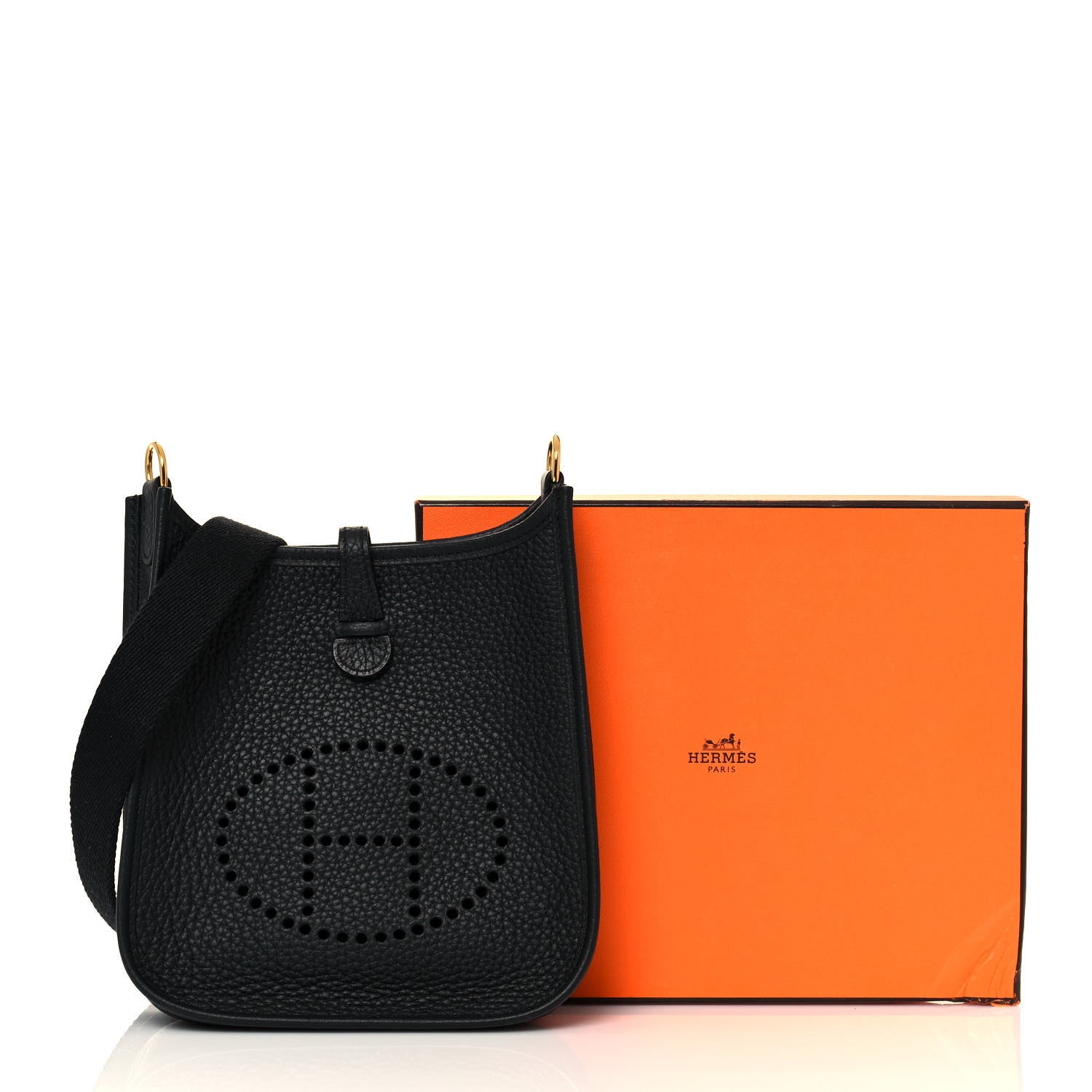 Hermes Taurillon Clemence Evelyne TPM Black 13 of 13
