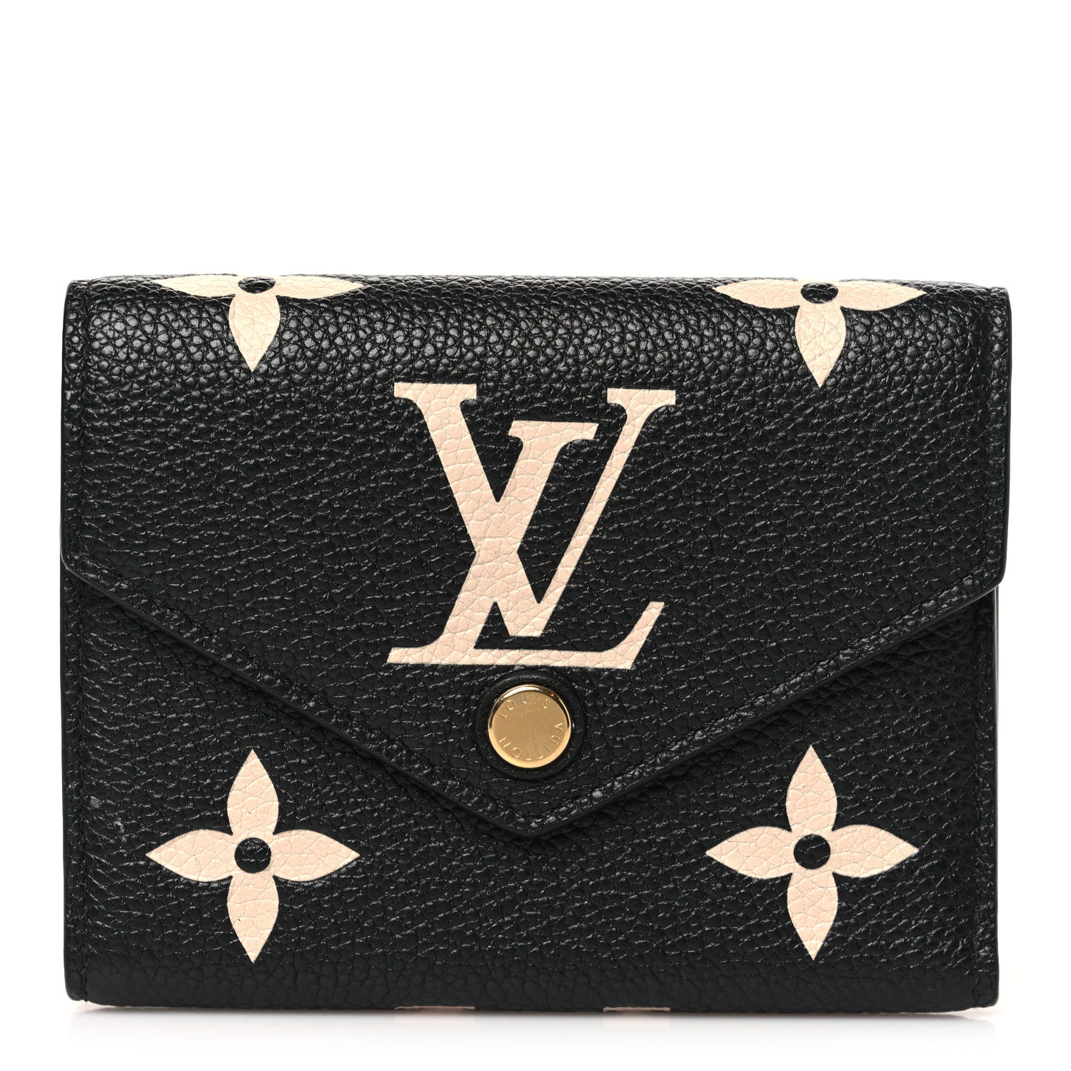 Louis Vuitton Empreinte Monogram Giant Victorine Wallet Black Beige 1 of 8