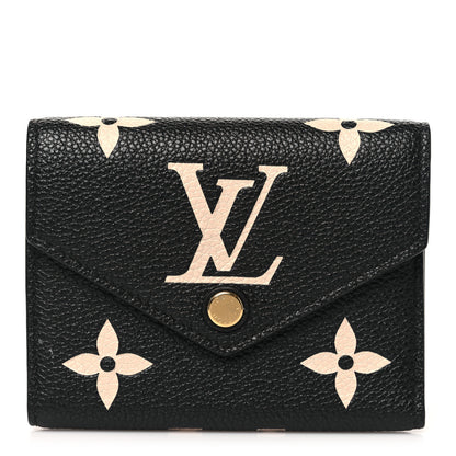 Louis Vuitton Empreinte Monogram Giant Victorine Wallet Black Beige 1 of 8