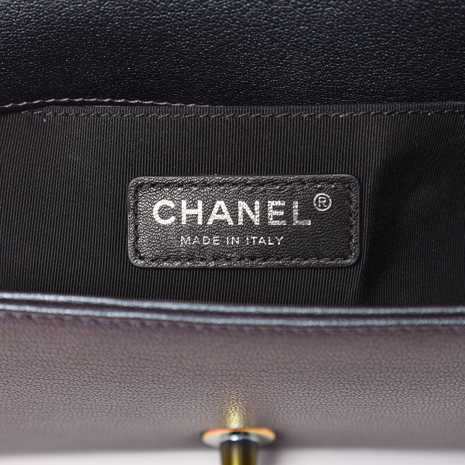 Chanel Iridescent Goatskin Quilted Small Boy Flap Purple 6 of 8