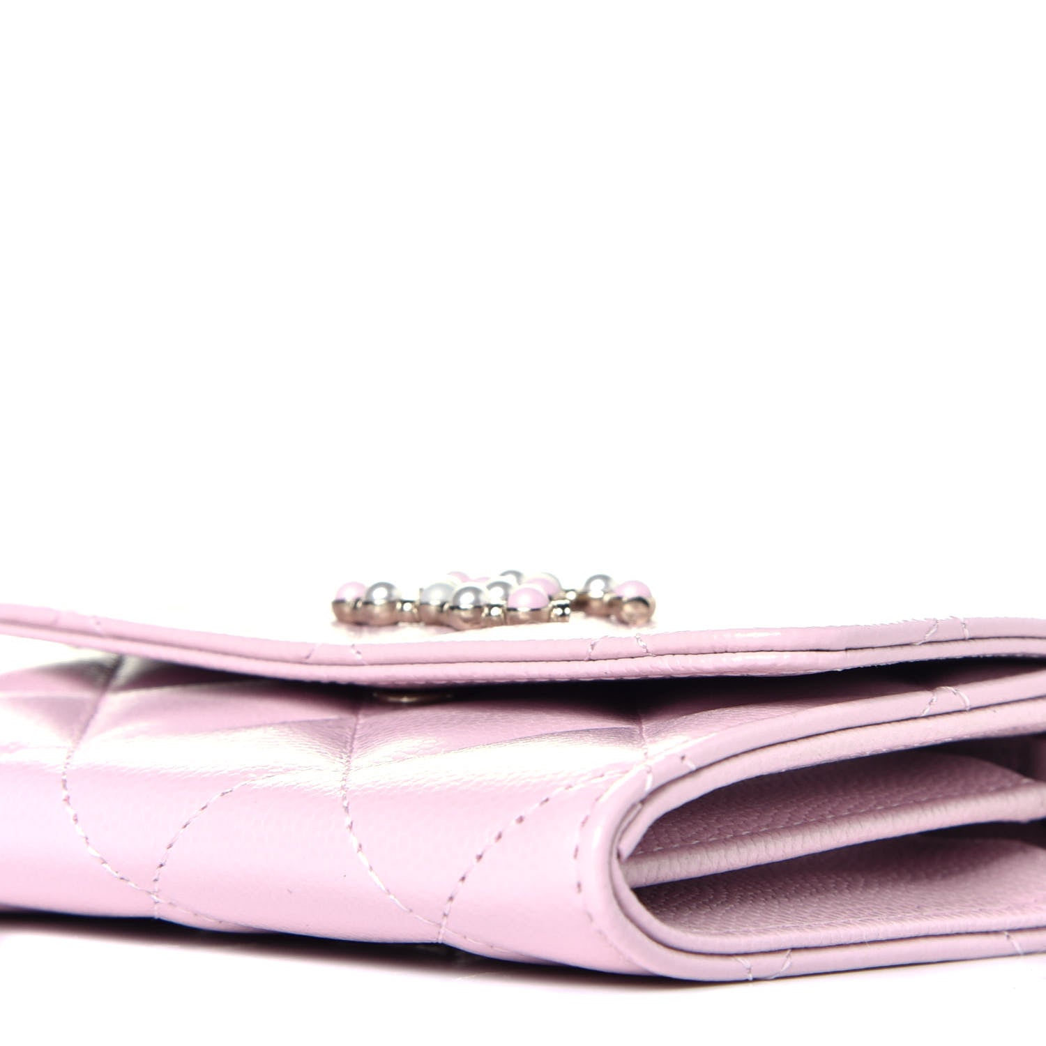 Chanel Caviar Quilted Coco Candy Card Holder On Chain Light Pink 8 of 9